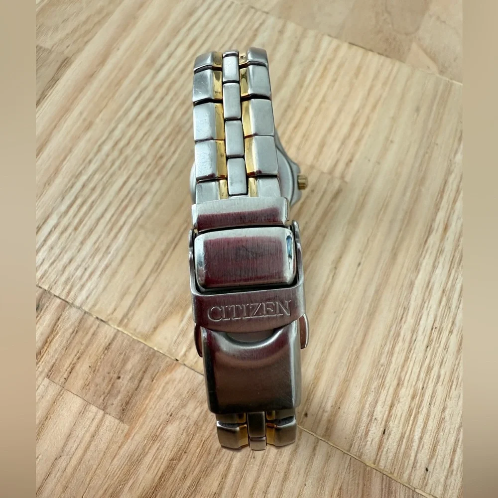 Citizen eco-drive ladies round two tone dress watch